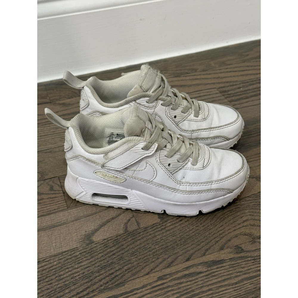 Nike Air Max 90 White Shoes Boys Girls Size 13C HF6357-100 Sneaker
